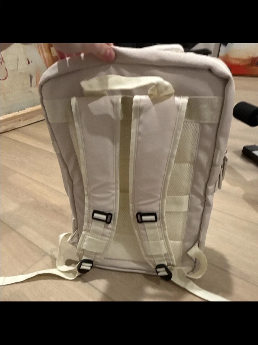 Minimalist Cream Travel Backpack - Unbranded